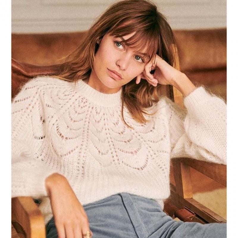 Mohair Blend Knit Sweater