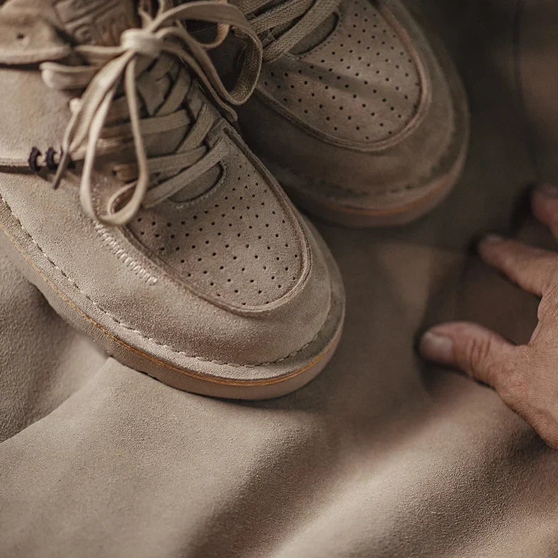 Maden Men's Retro Cow Suede Skate Shoes