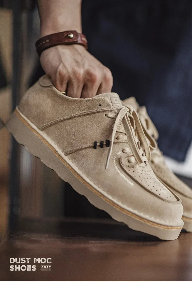 Maden Men's Retro Cow Suede Skate Shoes